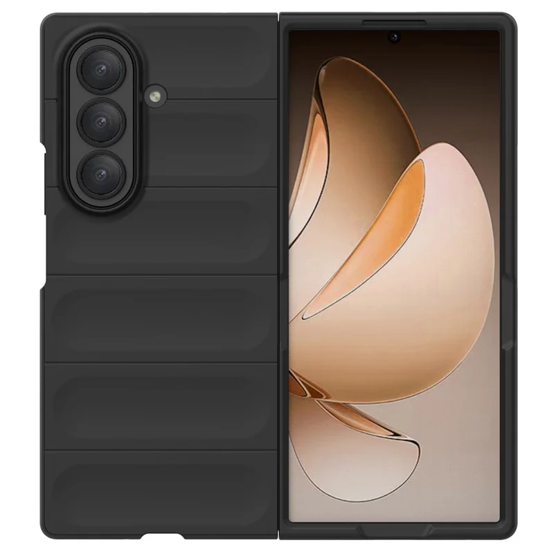 AMORUS For Samsung Galaxy Z Fold7 5G Case Shockproof Hard PC Rugged Phone Back Cover - Black