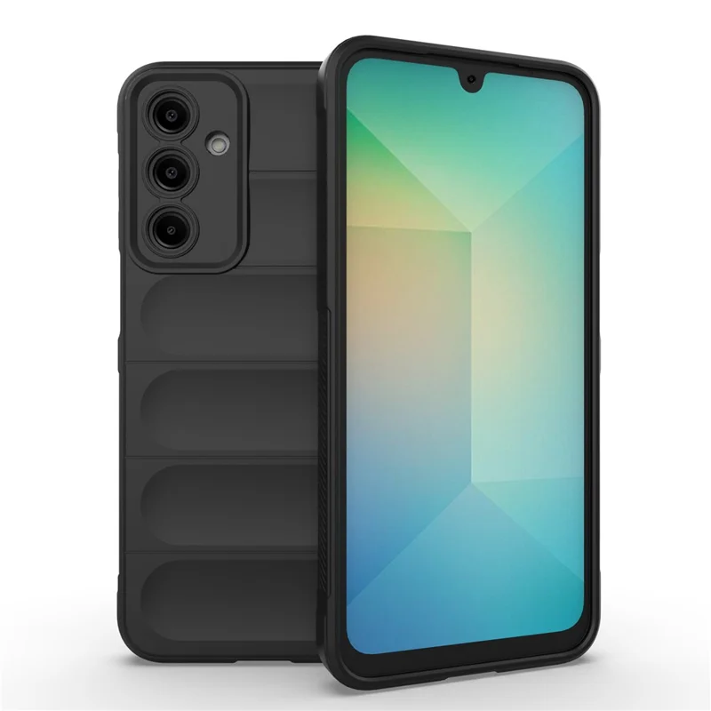 AMORUS For Samsung Galaxy A36 5G Case Shockproof Soft TPU Rugged Phone Back Cover - Black