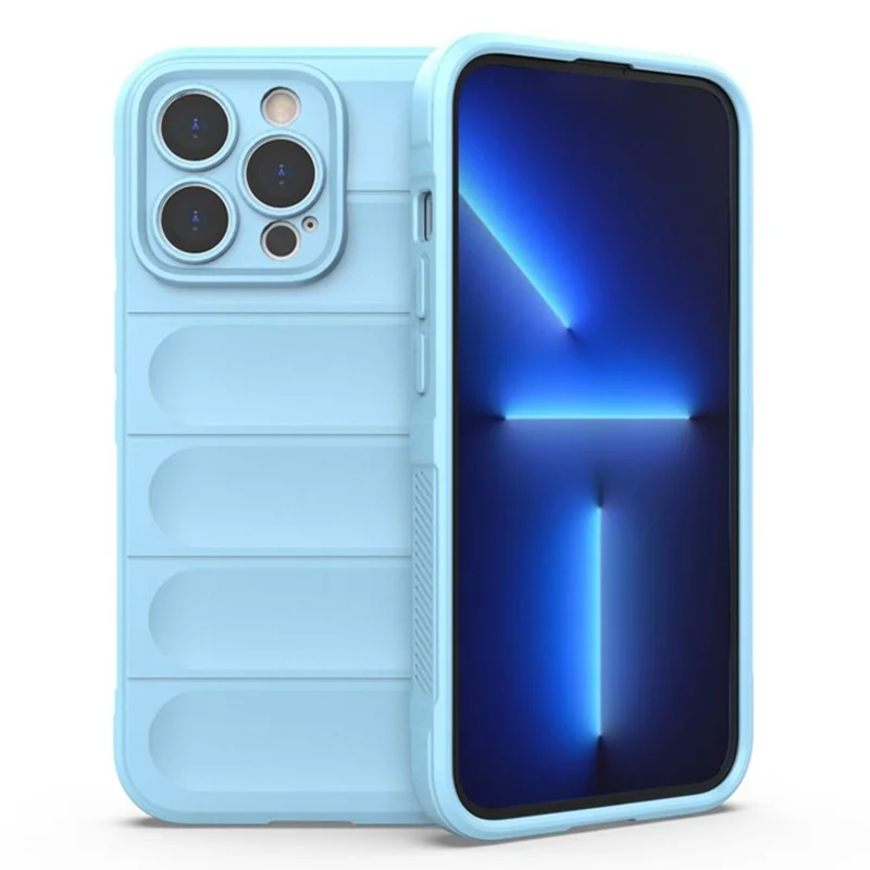 AMORUS For iPhone 15 Pro Case Shockproof Soft TPU Rugged Phone Back Cover - Baby Blue