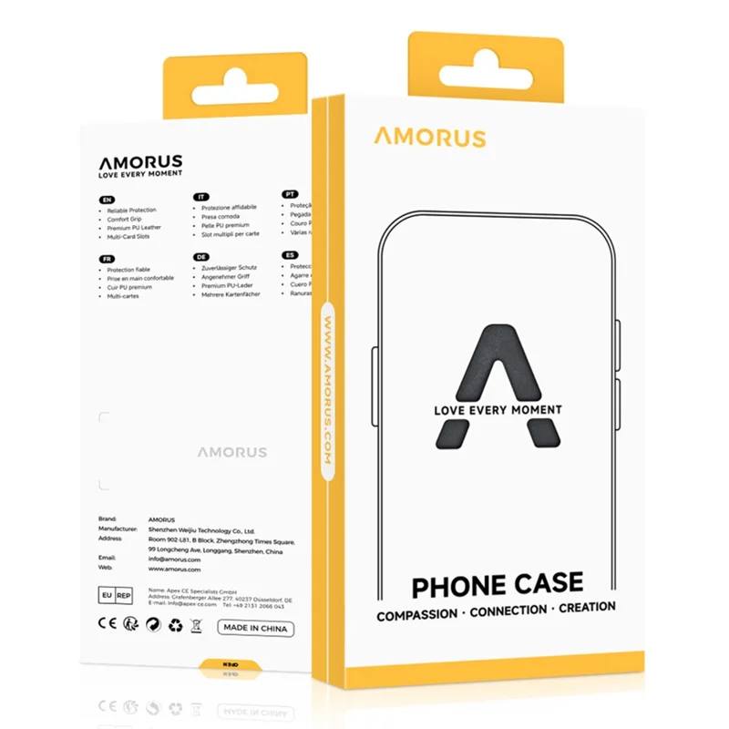 AMORUS For iPhone 15 Pro Case Shockproof Soft TPU Rugged Phone Back Cover - Baby Blue