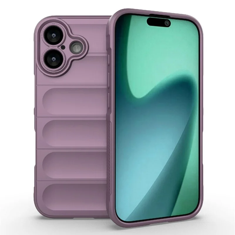 AMORUS For iPhone 17 Case Shockproof Soft TPU Rugged Phone Back Cover - Light Purple