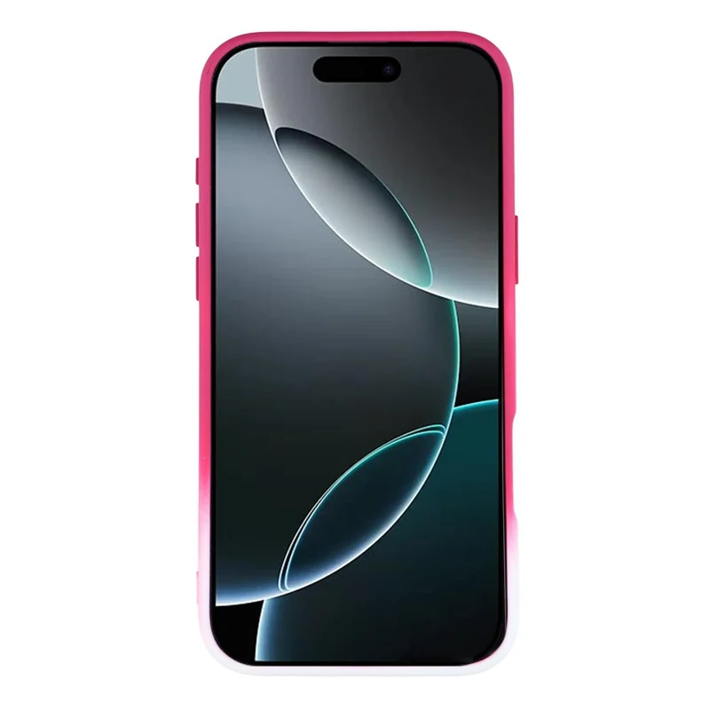 For iPhone 17 Pro Max Case Dual-Color Gradient TPU + Fiber Lining Phone Cover with Lens Protector - Rose Gradient