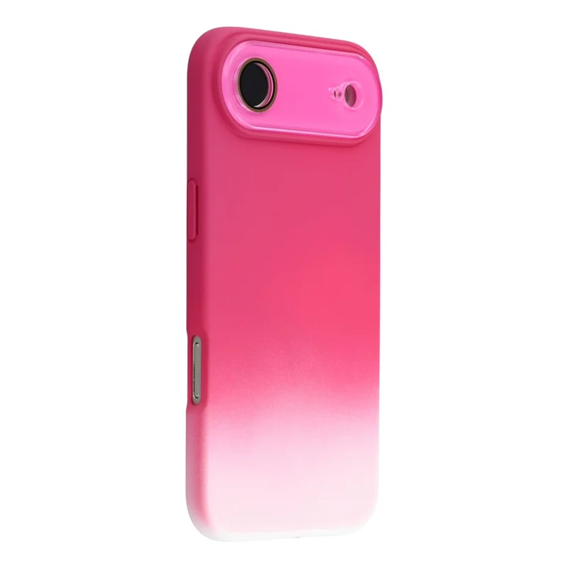 For iPhone Air Case Dual-Color Gradient TPU + Fiber Lining Phone Cover with Lens Protector - Rose Gradient
