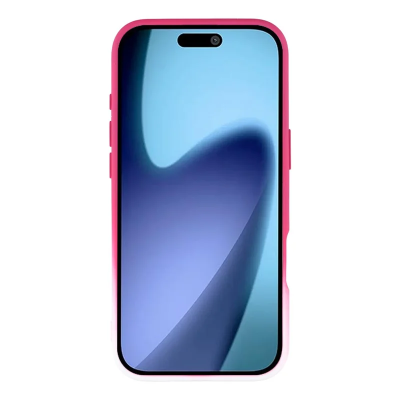 For iPhone Air Case Dual-Color Gradient TPU + Fiber Lining Phone Cover with Lens Protector - Rose Gradient