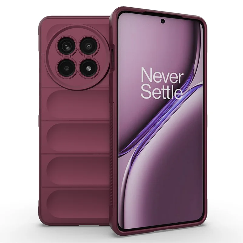 AMORUS Cover per OnePlus 13R 5G / Ace 5 5G / Ace 5 Pro 5G Antiurto Morbido TPU Robusta Cover Posteriore - Rosso Vino