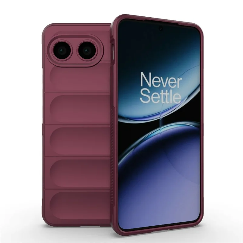 AMORUS For OnePlus Nord 4 Case Shockproof Soft TPU Rugged Phone Back Cover - Wine Red