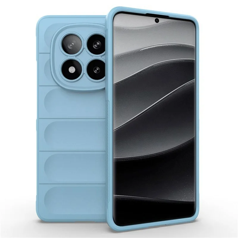 AMORUS für Xiaomi Redmi Note 14 Pro+ 5G Hülle Stoßfest Weiche TPU Robuste Handyhülle - Babyblau