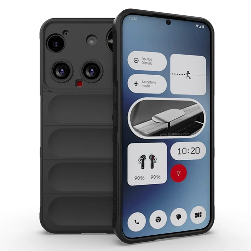 AMORUS For Nothing Phone (3) 5G Case Shockproof Soft TPU Rugged Phone Back Cover - Black