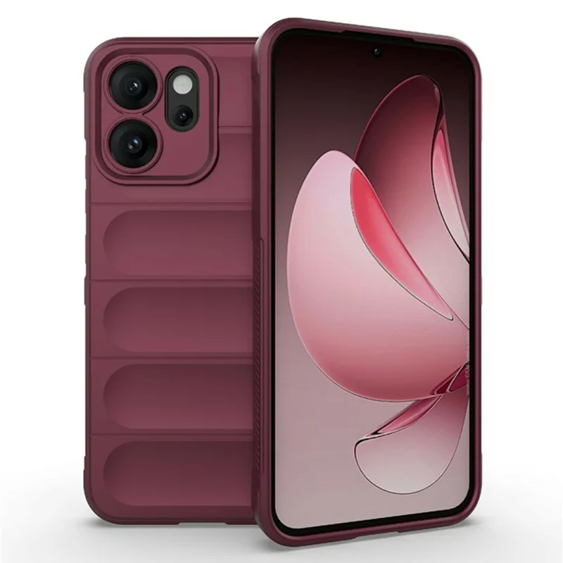 AMORUS Funda para Oppo Reno14 5G (Global) Protección contra Golpes Suave TPU Cubierta Trasera Resistente - Rojo Vino