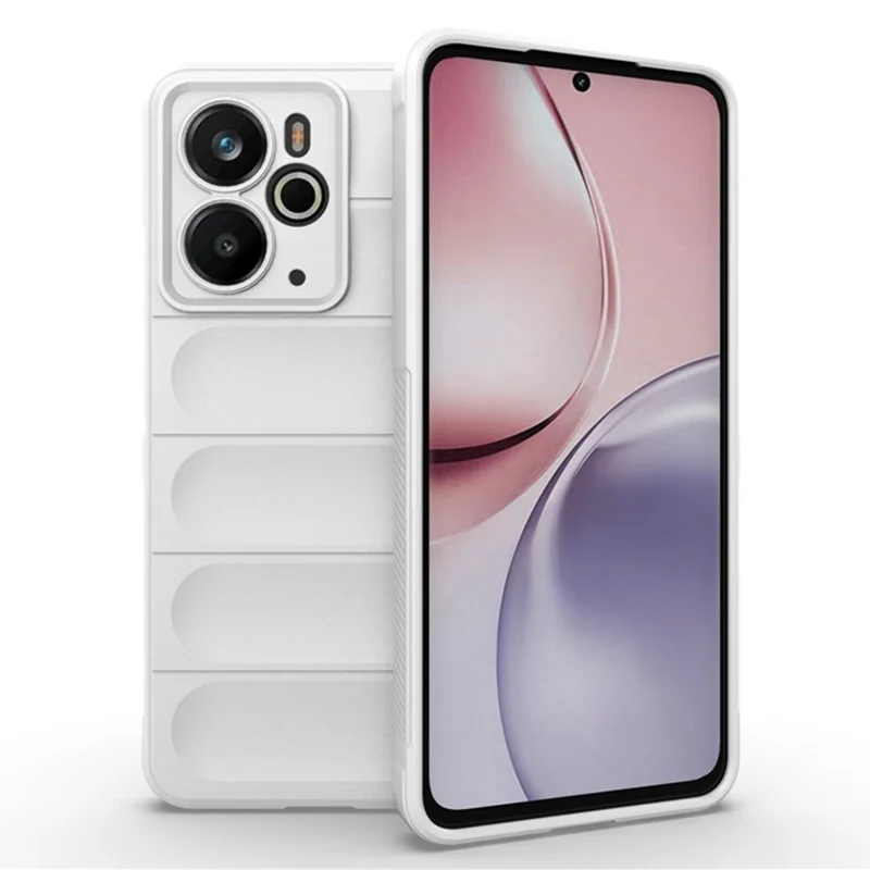 AMORUS For Realme 14 5G Case Shockproof Soft TPU Rugged Phone Back Cover - White