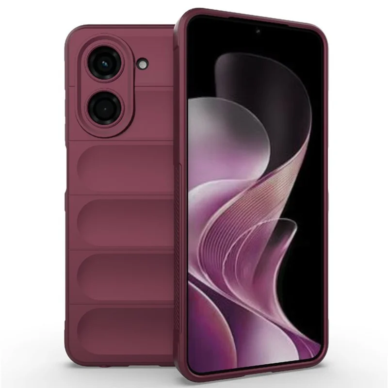 AMORUS For Xiaomi Redmi A5 4G (171.7mm) / Poco C71 4G Case Shockproof Soft TPU Rugged Phone Back Cover - Wine Red