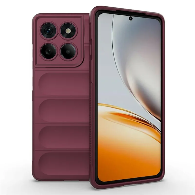 AMORUS For Motorola Edge 60 Pro 5G Case Shockproof Soft TPU Rugged Phone Back Cover - Wine Red