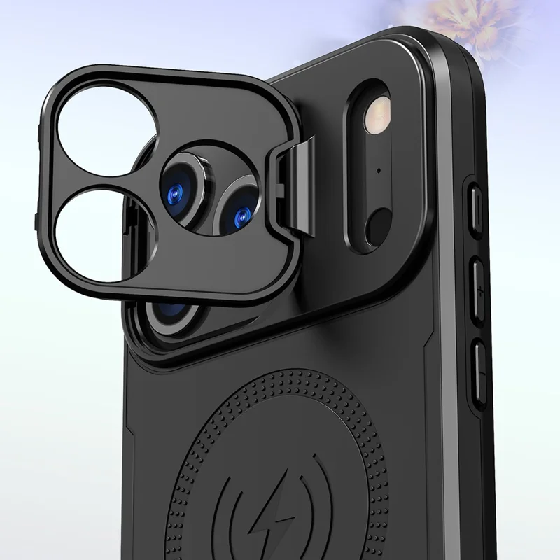 Bulk Purchasing For iPhone 17 Pro Magnetic Case with Lens Guard Kickstand PC + TPU Phone Back Cover - Purple