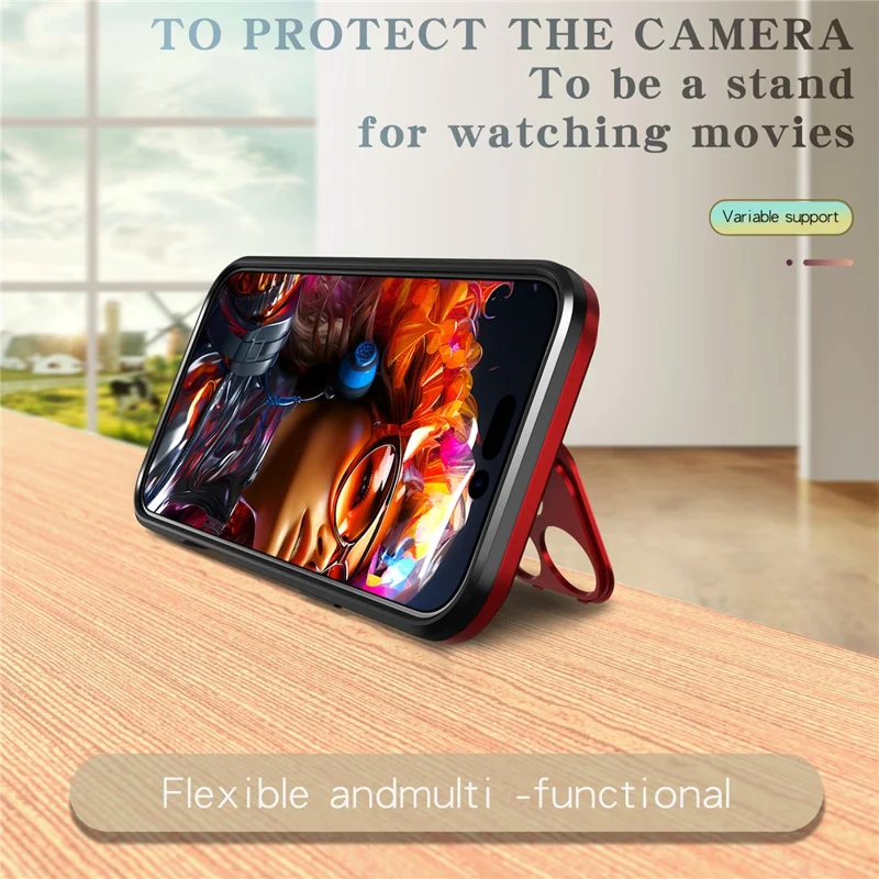 Bulk Purchasing For iPhone 17 Pro Magnetic Case with Lens Guard Kickstand PC + TPU Phone Back Cover - Purple