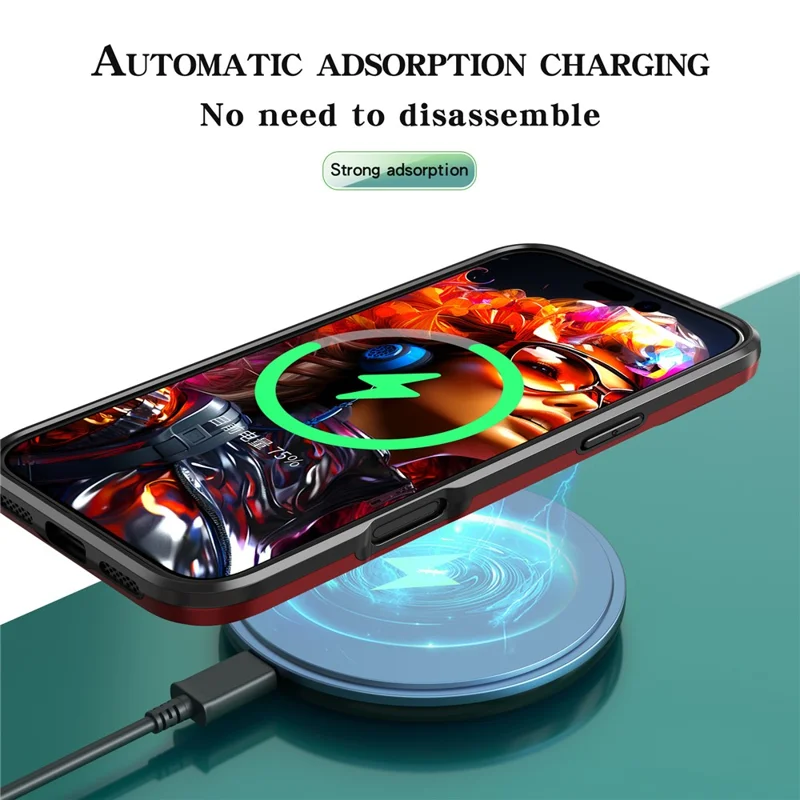 Bulk Purchasing For iPhone 17 Pro Max Magnetic Case with Lens Guard Kickstand PC + TPU Phone Back Cover - Black