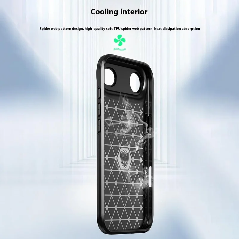 Bulk Purchasing For iPhone Air Magnetic Case with Lens Guard Kickstand PC + TPU Phone Back Cover - Black