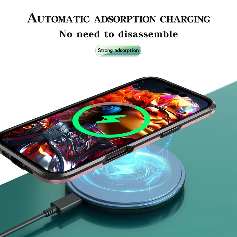 Bulk Purchasing For iPhone Air Magnetic Case with Lens Guard Kickstand PC + TPU Phone Back Cover - Black