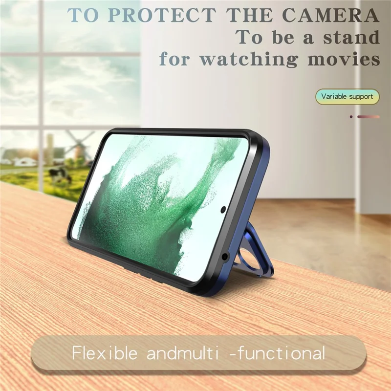 Bulk Purchasing For Samsung Galaxy A55 5G Magnetic Case with Lens Guard Kickstand PC + TPU Phone Back Cover - Black