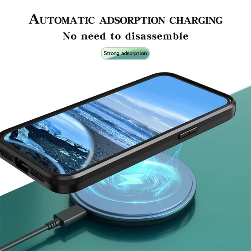 Bulk Purchasing For iPhone 15 Pro Magnetic Case with Lens Guard Kickstand PC + TPU Phone Back Cover - Titanium Grey