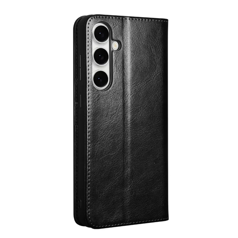 Funda Tipo Billetera QIALINO para Samsung Galaxy S25 FE Soporte Piel de Vaca Genuina Negra