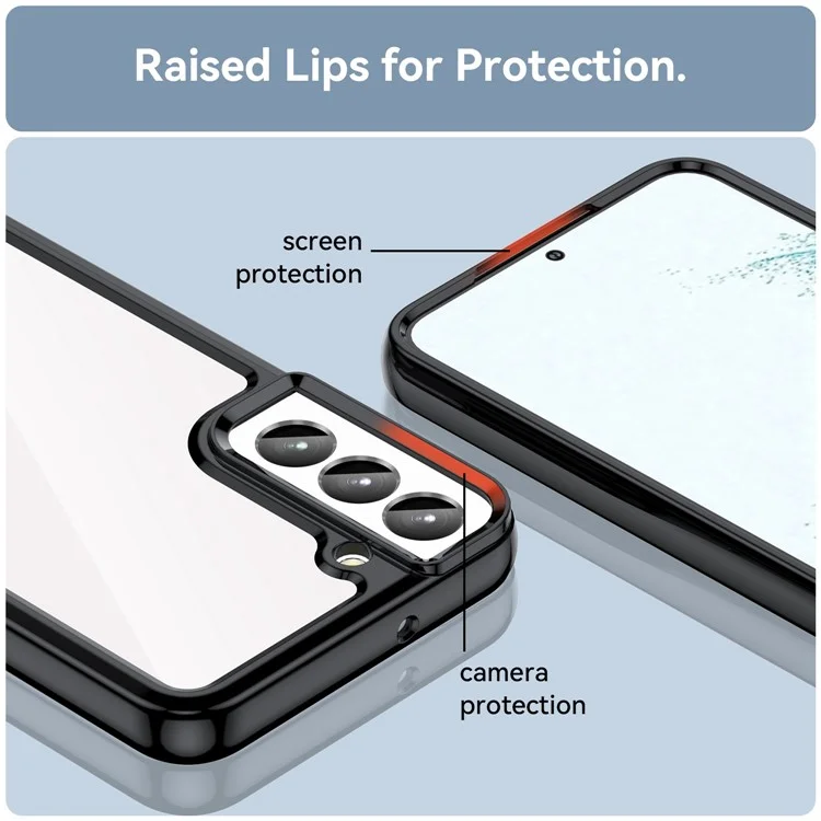 Per Samsung Galaxy S23 TPU Bumper Acrylic Back Phone Case Drop-proof Protective Cover - Nero