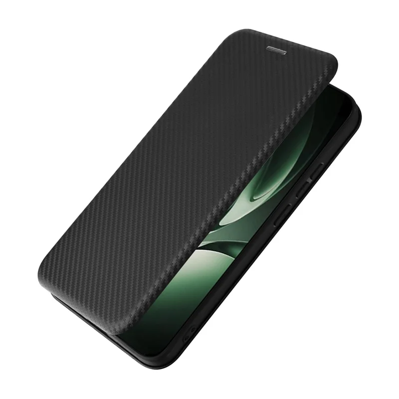 Чехол для Xiaomi Redmi K80 Ultra 5G / K80 Pro 5G из углеродного волокна с текстурой, противоударный, кожаный - Черный