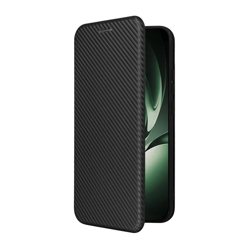 Чехол для Xiaomi Redmi K80 Ultra 5G / K80 Pro 5G из углеродного волокна с текстурой, противоударный, кожаный - Черный