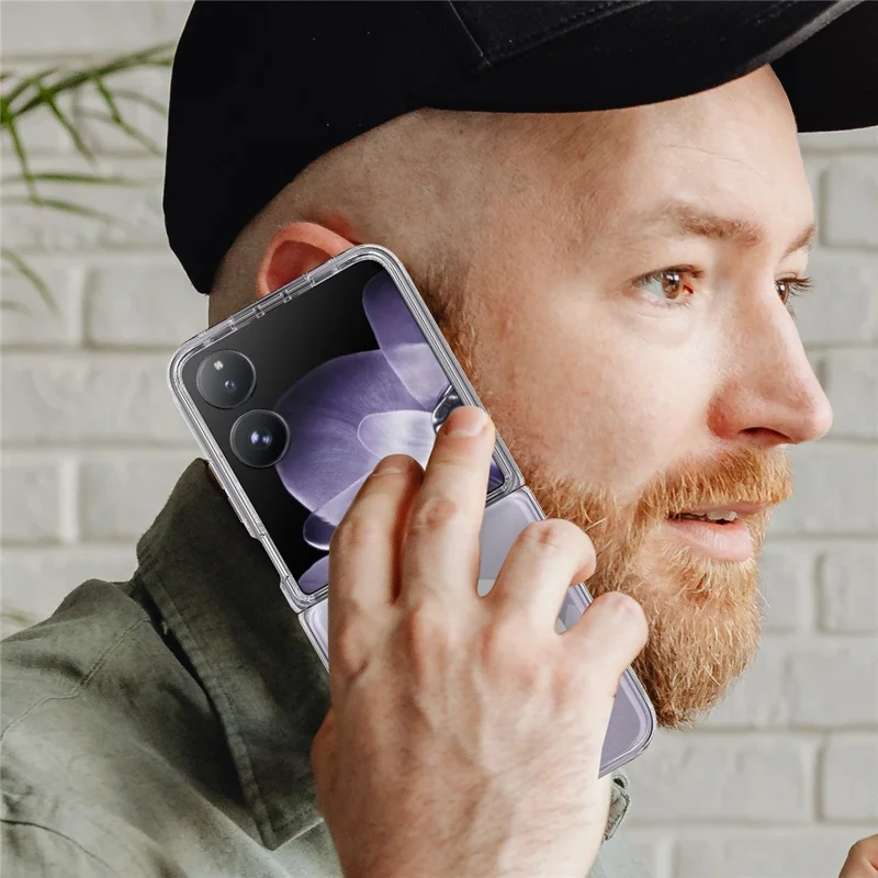 For Xiaomi Mix Flip 2 Clear Phone Magnetic Case TPU + Acrylic Back Cover