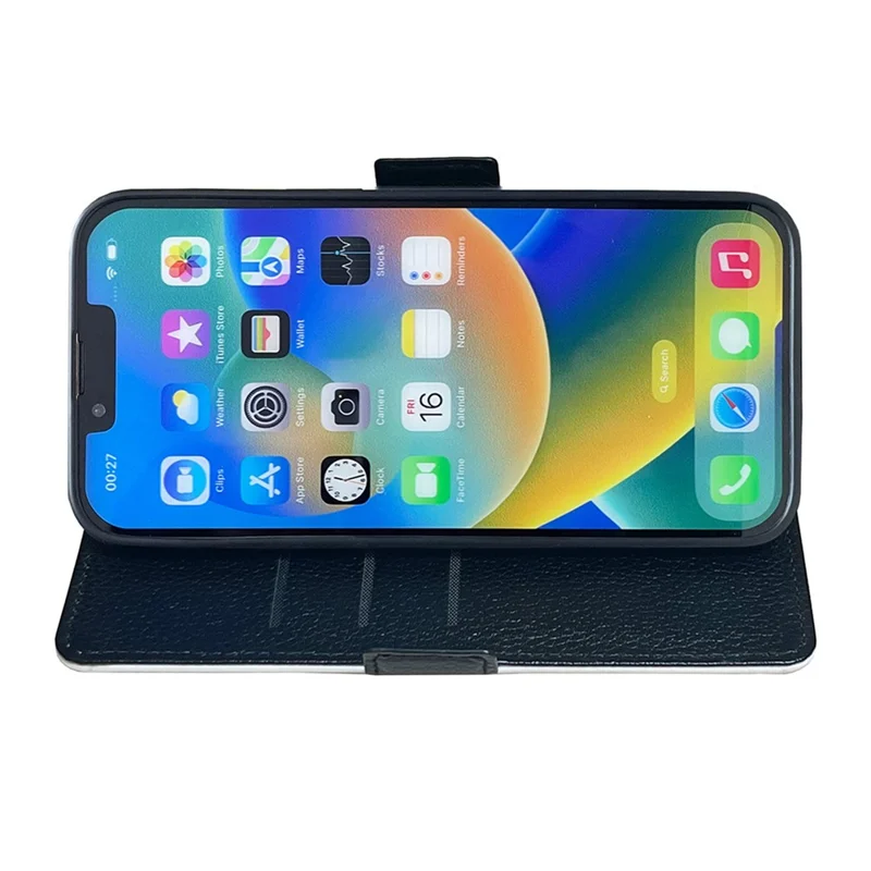 Bulk Purchasing For iPhone 16 Pro Wallet Case DIY Heat Transfer Printing Blank Leather Phone Cover with Stand  /  Litchi Texture