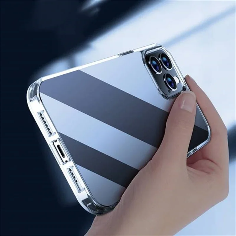 X-LEVEL For iPhone 13 Pro Clear Case PC + TPU Shockproof Phone Back Cover