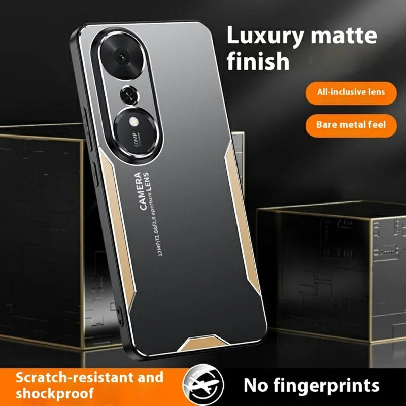 Capa de telefone 5G For Honor Play 70 Plus Liga de alumínio TPU PC - Dourado