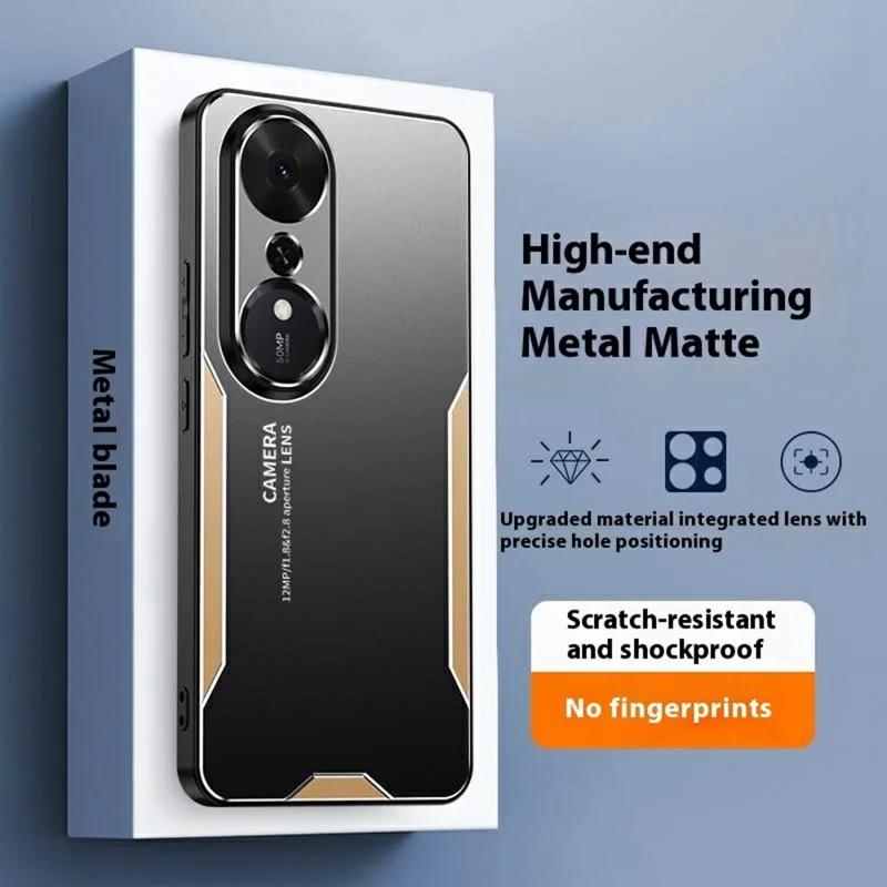 For Honor Play 70 Plus 5G Phone Case Aluminium Alloy TPU PC Back Cover - Red