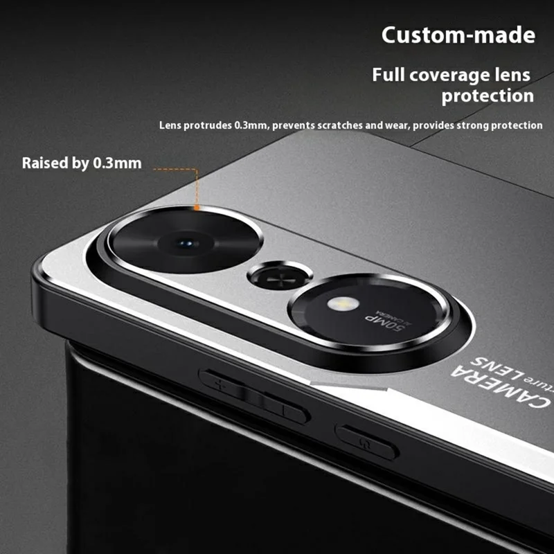 For Honor Play 70 Plus 5G Phone Case Aluminium Alloy TPU PC Back Cover - Red