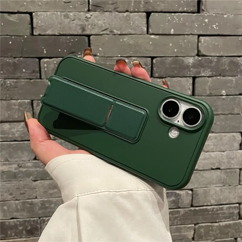 Étui de protection pour iPhone 16 Plus TPU + PC avec support - Vert foncé