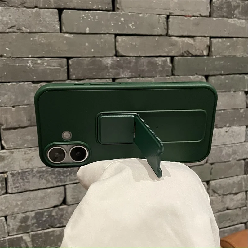 Étui de protection pour iPhone 16 Plus TPU + PC avec support - Vert foncé