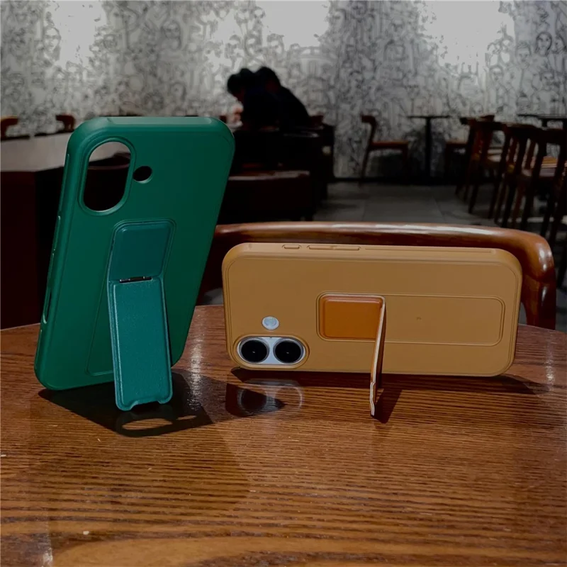 Étui de protection pour iPhone 16 Plus TPU + PC avec support - Vert foncé