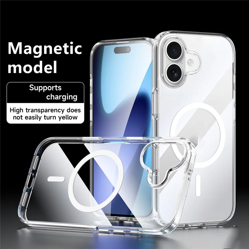 SULADA per iPhone 17 Cover Compatibile con MagSafe TPU + PC Cover Trasparente Cristallina