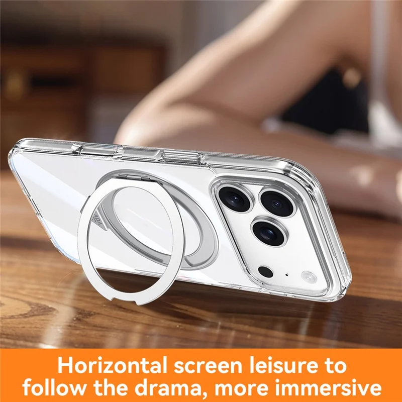 SULADA For iPhone 17 Pro Magnetic Case with Kickstand TPU + PC Clear Phone Cover