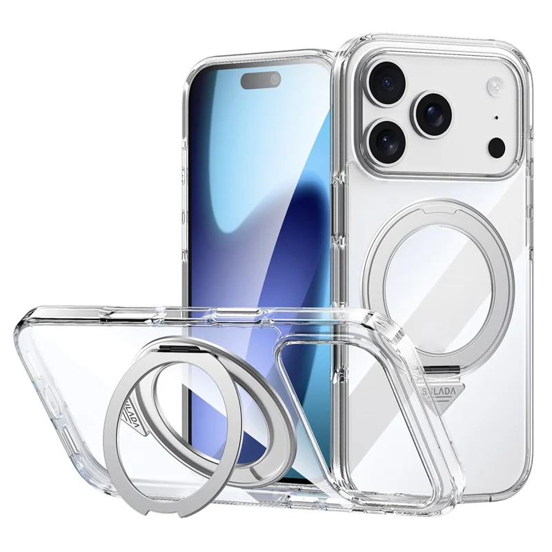 SULADA For iPhone 17 Pro Max Magnetic Case with Kickstand TPU + PC Clear Phone Cover