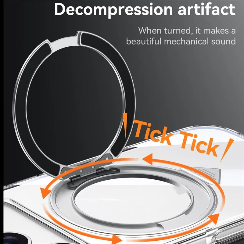 SULADA For iPhone 17 Magnetic Case with Kickstand TPU + PC Clear Phone Cover