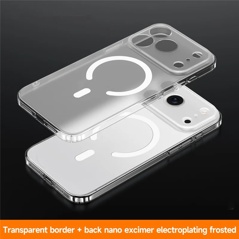 SULADA per iPhone 17 Pro Cover Compatibile con MagSafe PC+TPU Posteriore Opaca Trasparente