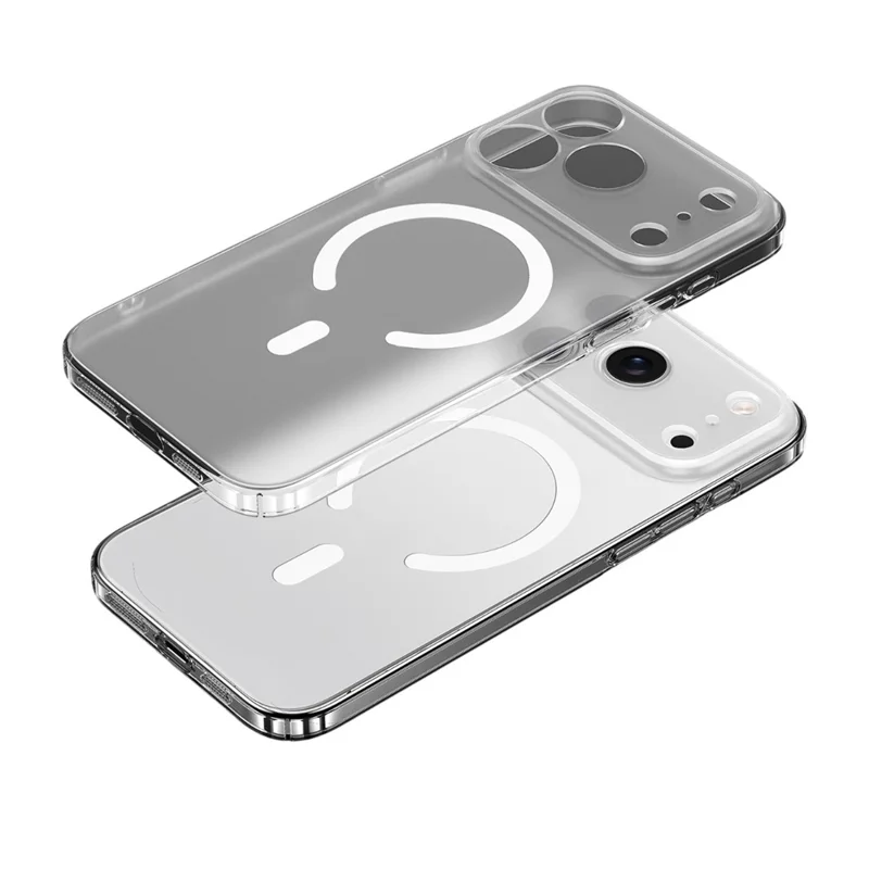 SULADA per iPhone 17 Pro Max Cover Compatibile con MagSafe PC+TPU Retro Opaco Trasparente
