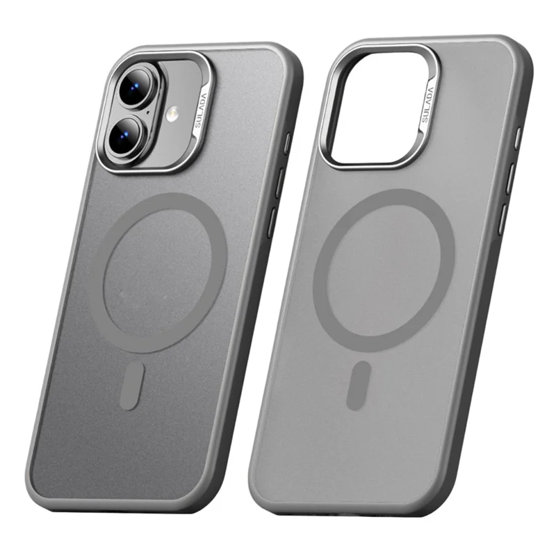 SULADA Para iPhone 17 Capa Compatível com MagSafe PC + TPU Capa de Celular - Cinza Titânio