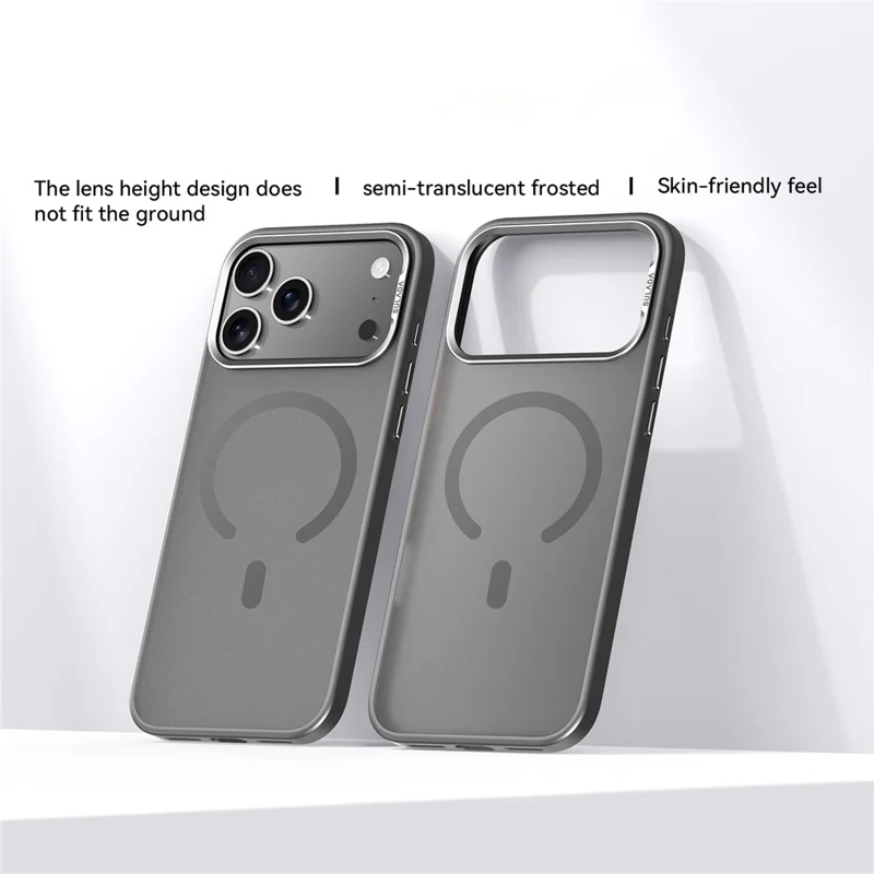 SULADA For iPhone 17 Pro Max Case Compatible with MagSafe PC + TPU Phone Cover - Titanium Grey