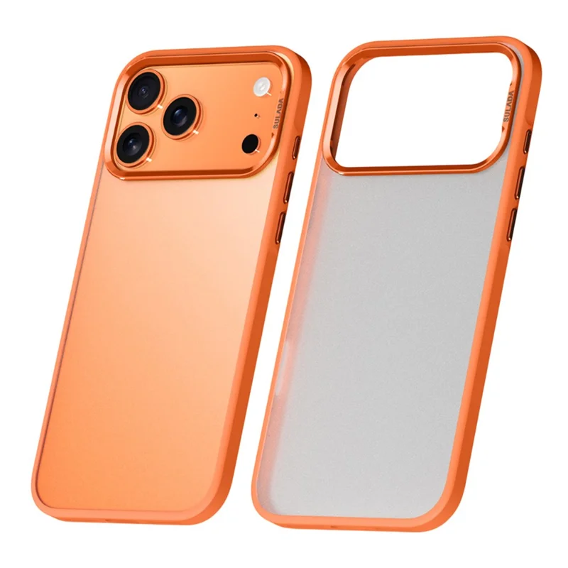SULADA For iPhone 17 Pro Case PC+TPU Shockproof Matte Phone Protector Cover - Orange