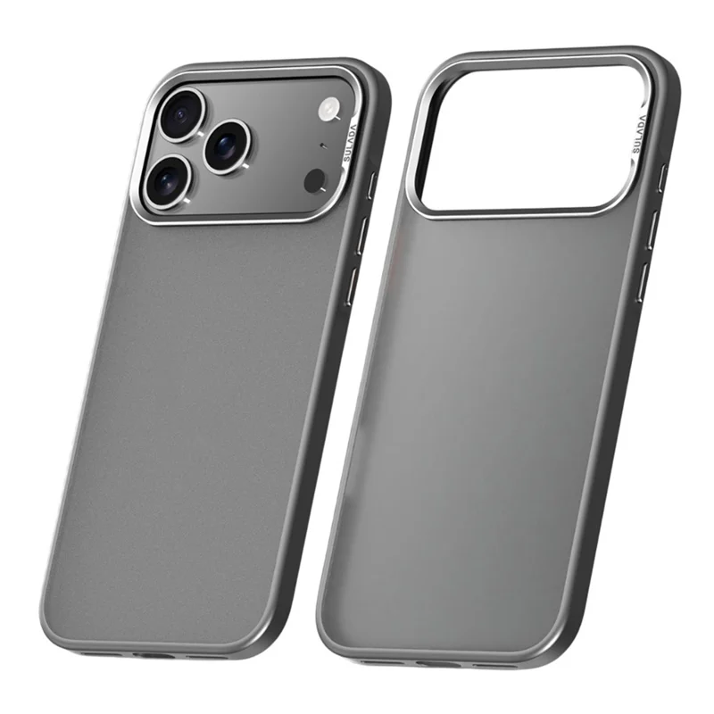 SULADA For iPhone 17 Pro Case PC+TPU Shockproof Matte Phone Protector Cover - Titanium Grey