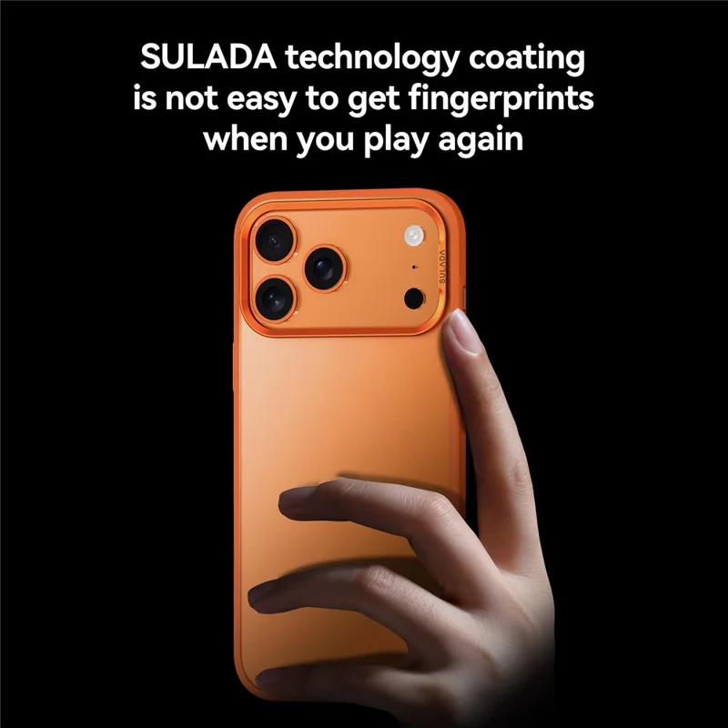 SULADA For iPhone 17 Pro Case PC+TPU Shockproof Matte Phone Protector Cover - Titanium Grey