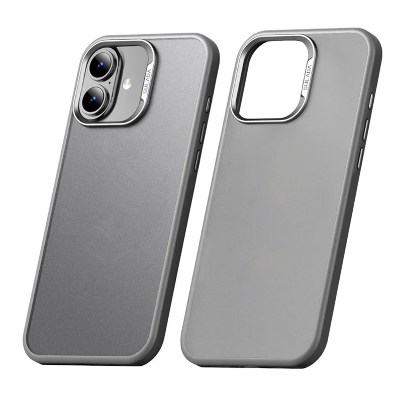 SULADA For iPhone 17 Case PC+TPU Shockproof Matte Phone Protector Cover - Titanium Grey