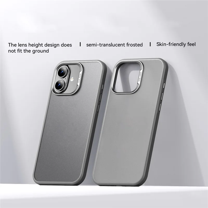 SULADA For iPhone 17 Case PC+TPU Shockproof Matte Phone Protector Cover - Titanium Grey