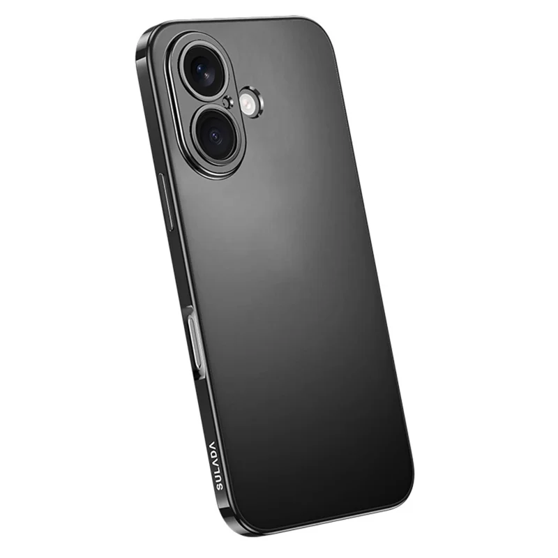 Capa SULADA Série Nature para iPhone 17 - Capa de Telefone TPU Eletroplatinada Fosca - Preto